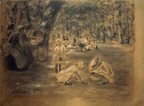 Tableau Max Liebermann aire de jeux enfants pour une ambiance de salon sereine