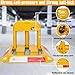 Tevlaphee Orange Foldable Parking Barrier, Cylindrical Lock, Double Lock Design for Extra Protection