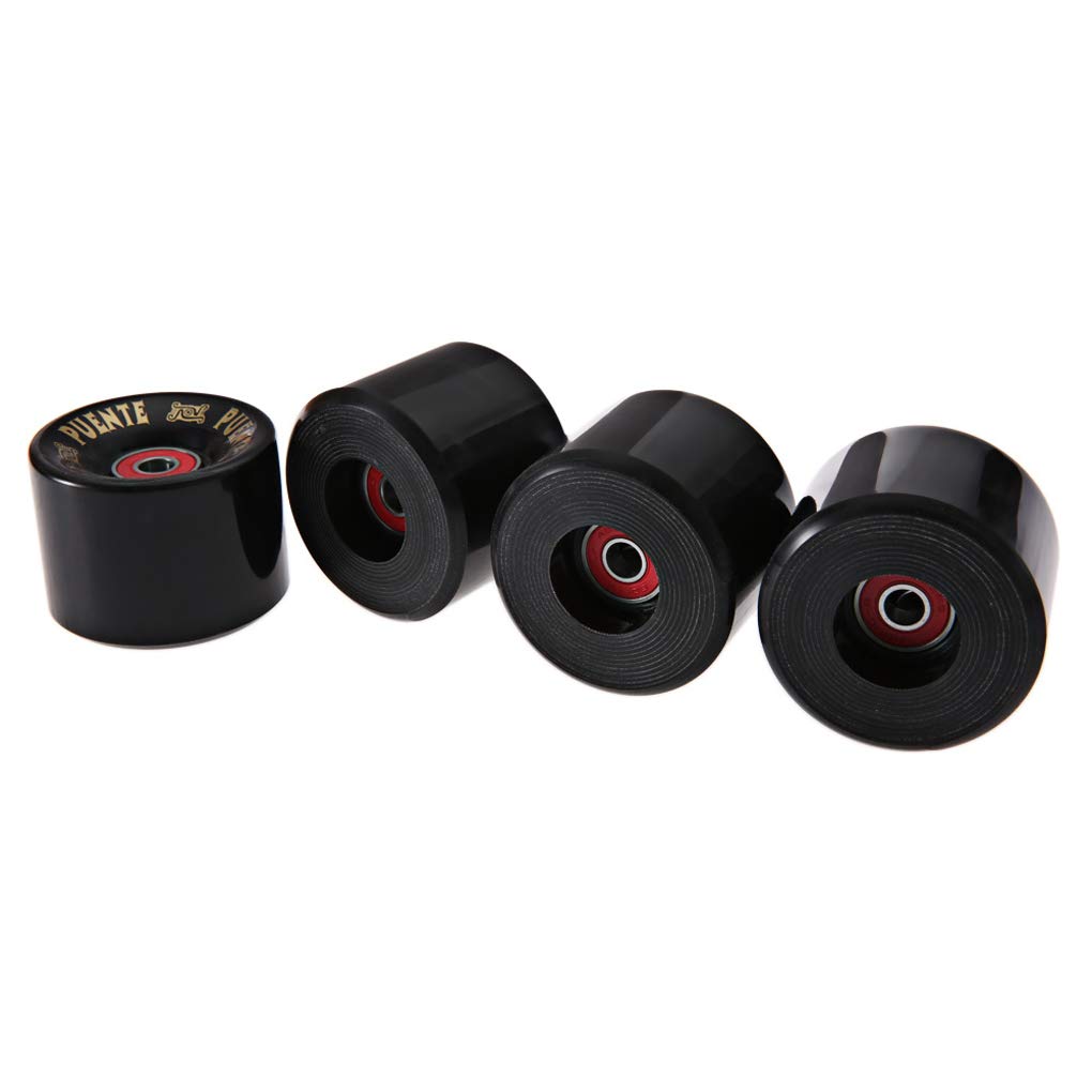 Ruedas de monopatín 60 x 45 mm de alta resistencia para deportes al aire libre (negro)