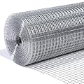 LAN JIA 24''x50' 1/2inch Hardware Cloth 19 Gauge Hot Dip Galvanized After Welding Chicken Wire Fence Roll Galvanized Wire Mesh Roll Garden Fence Tree Guard Welded Wire Fencing Chicken Wire Fencing