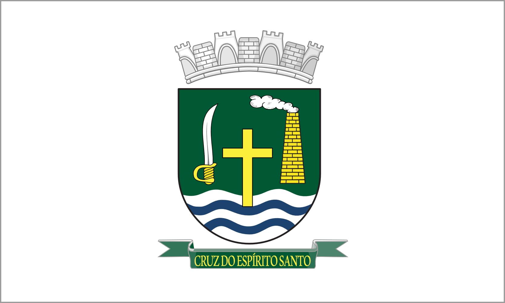 Drapeau Large Cruz do Espírito Santo en tissu imprimé grand format