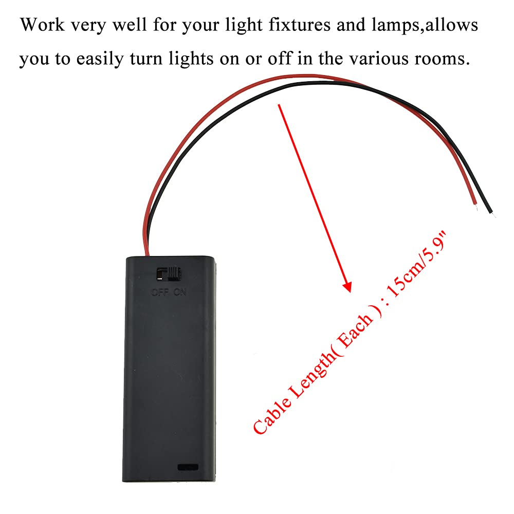 HAHIYO 6V Battery Holder - 4 AA Bundle Pack With Wires, For Toys, Clocks, DIY Projects