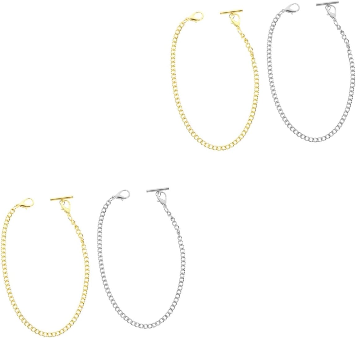 4 Pcs Pocket Watch Chain Jeans Chain Pant Metal Clothing Accessories Decorative s Metal