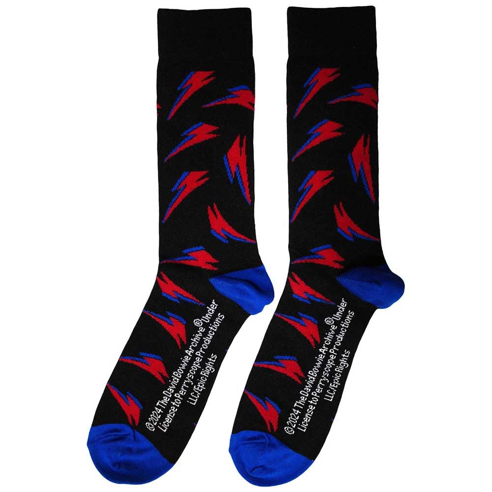 Rock Off officially licensed products David Bowie Flash Pattern Ankle Socks One Size