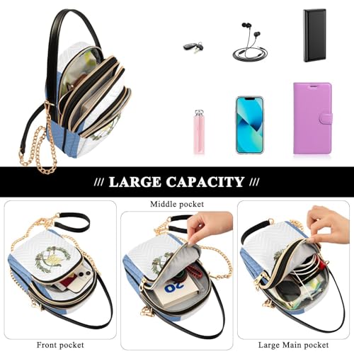 Image of Patriot Flag Cell Phone Purse Crossbody Handbag Durable Shoulder Bag Sturdy Travel Pouch