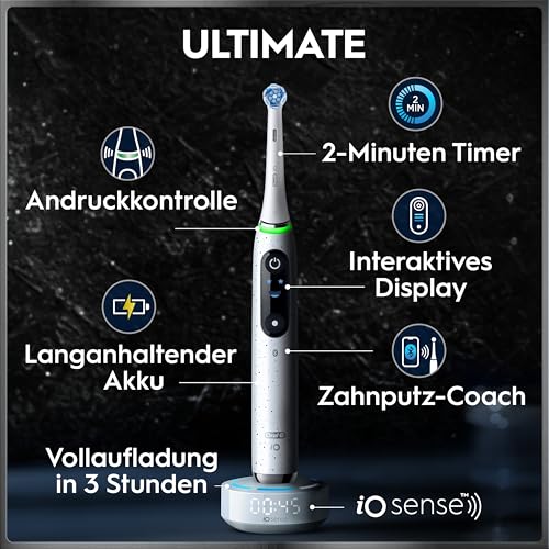 Oral-B iO Series 10 Elektrische Zahnbürste, Weiß – Ansicht 4