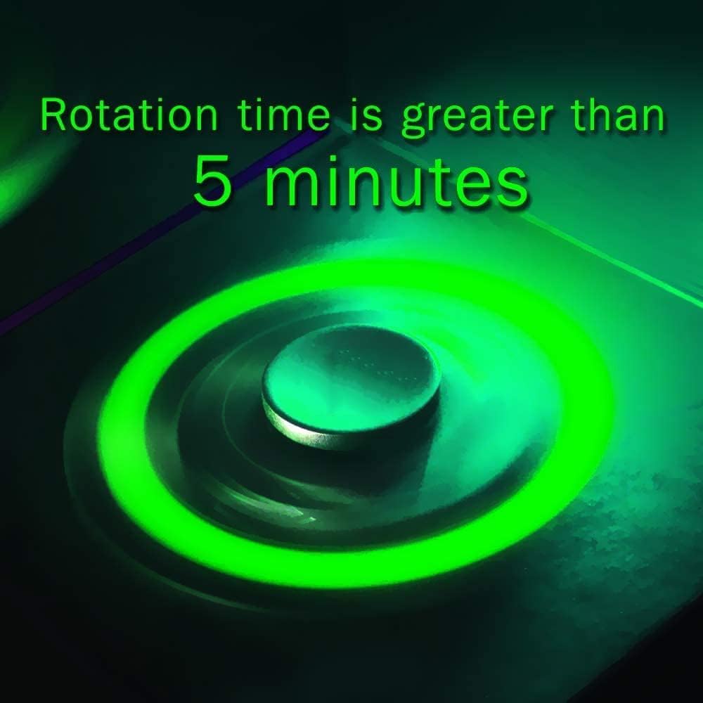 Metal Finger Hand Spinners Sensory Toys with Luminous Light, Autism Sensory Fidget Spinner Gifts for Adults Kids (C,Orange)