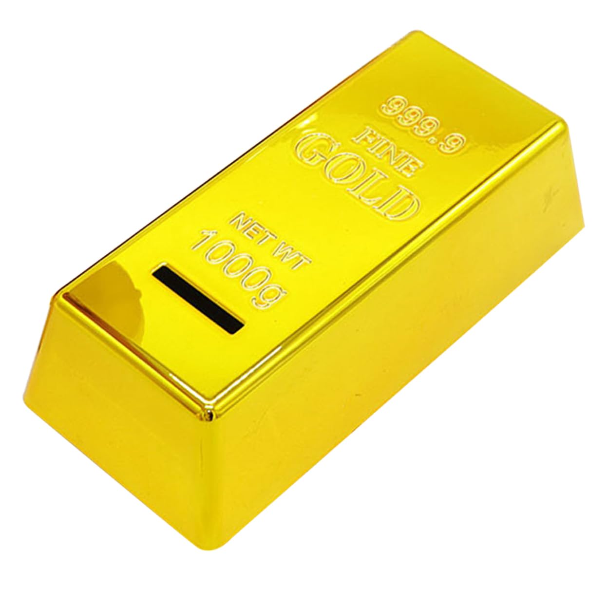 ERINGOGO Simulated Gold Bar Money Box Decorative Desktop Decor Plastic Gold Bar Shape with Simple Fashionable Design Practical Home Ornament for Girls and Daughter for Christmas Day Display