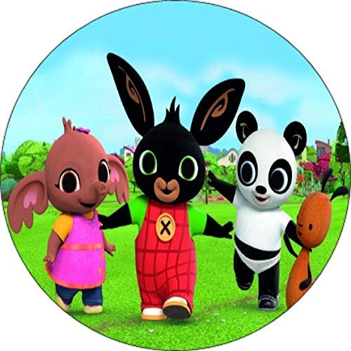 1_CIALDA OSTIA PER TORTA ROTONDA BING IL CONIGLIO DECORAZIONE SENZA GLUTINE TOPPER CAKE DESIGN