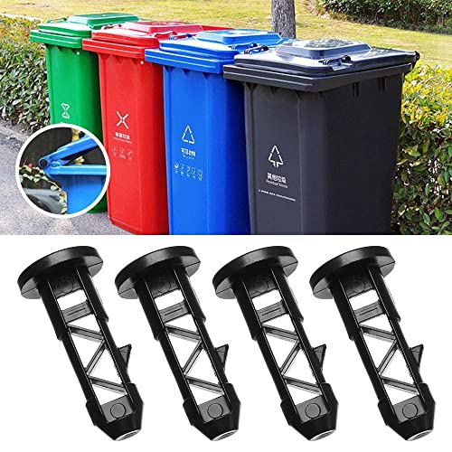 Image of 6PCS Wheelie Bin Lid Hinge PinPlastic Wheelie Bin Lid Hinge Pin Wheelie Trash Bins for 80-240 L Household and Commercial(Black,67 x 31 mm)