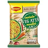 Maggi Delicious Nutri-Licious Masala Atta Noodles Vegetarian, India, 75g Per Pack (Pack of 16)