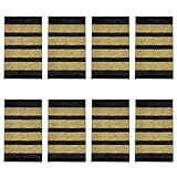 NICENEEDED 4 Paar Epauletten Für Pilotenuniformen Traditionelles Epaulettenabzeichen Mit 4 goldenen Streifen Pilotenkapitän Marine Epauletten Airline Uniform Schultergurt