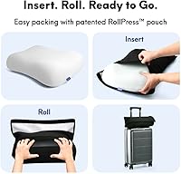 Vista 5 de Cushion Lab Travel Deep Sleep Pillow – Compact Memory Foam Neck Pillow for Sleeping, Portable Pillow for Hotels, Camping, Side & Back Sleepers