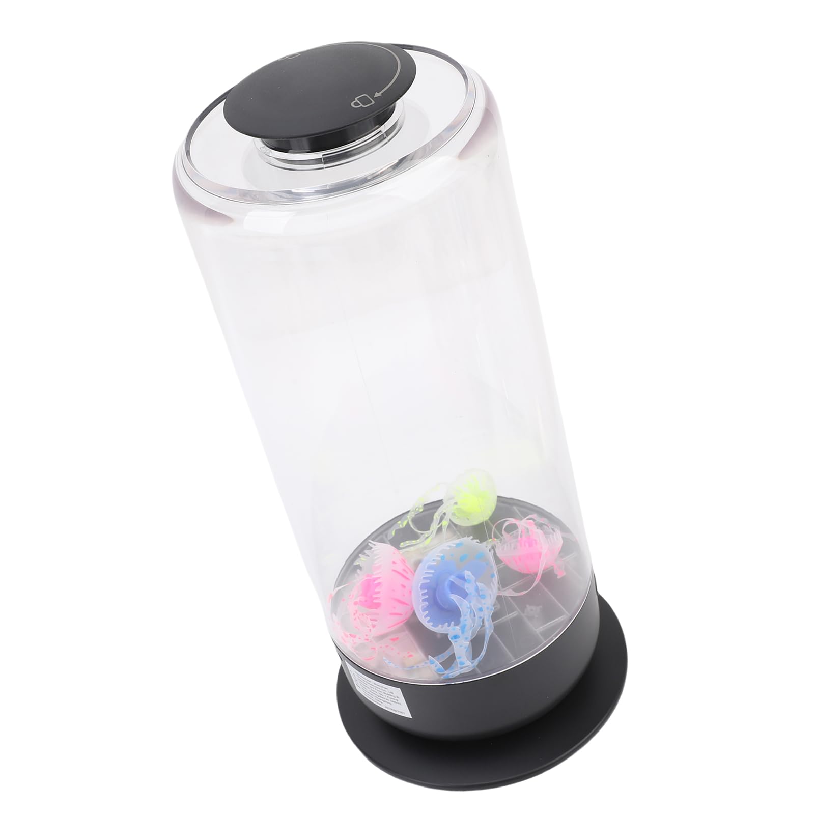 Cryfokt Nowoczesna Lampa LED z 3 Prędkościami Przepływu Wody, Lampka Nocna Poprawiająca Nastrój do Wystroju Domu (BLACK)