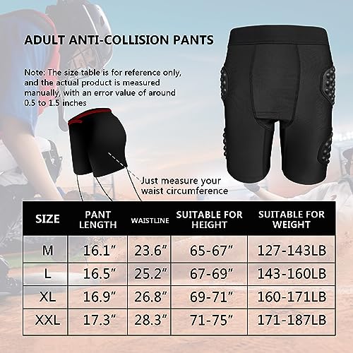 Ropa interior protectora de cadera con acolchado antiimpactos para deporte 6