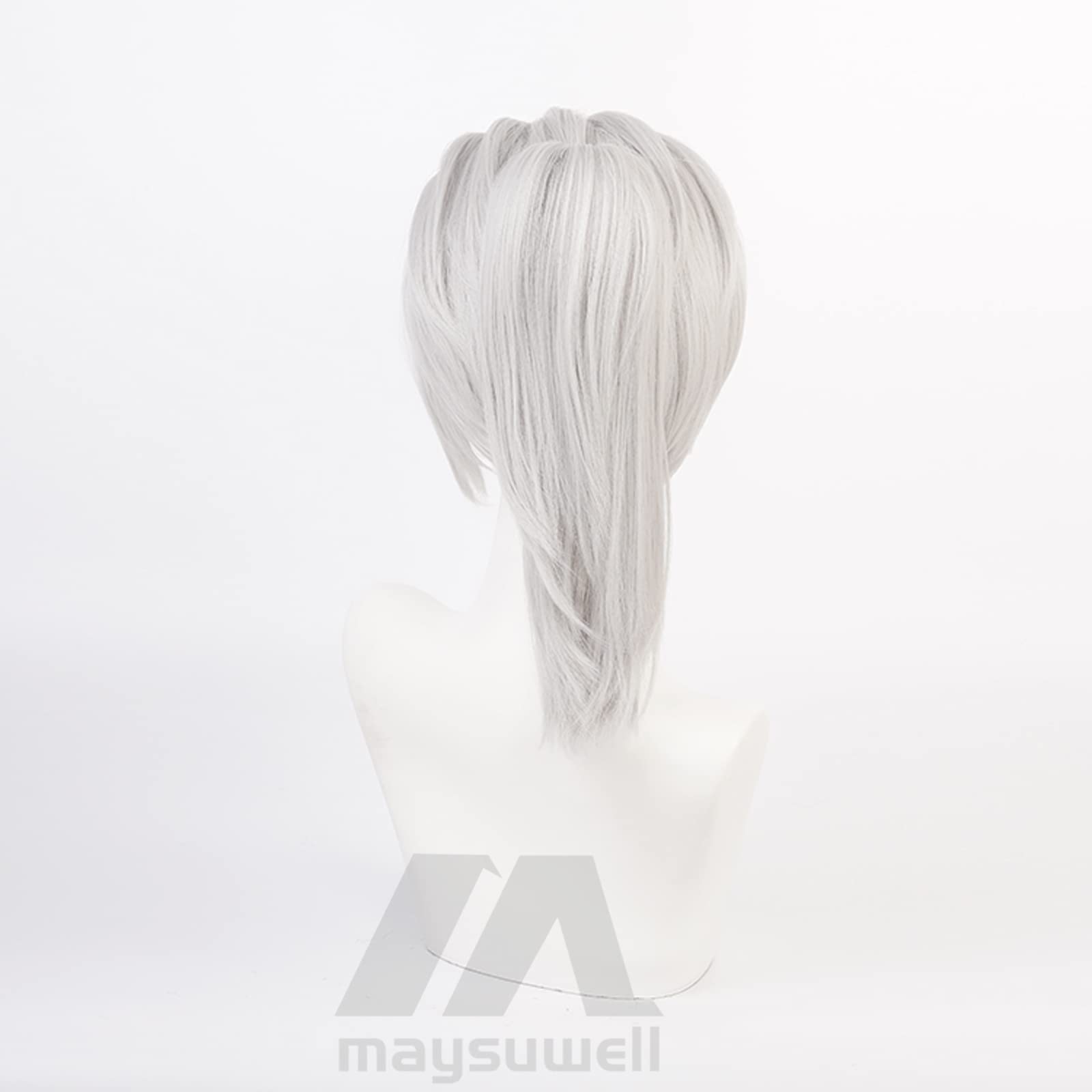 Silver White Tiger Clip Cosplay Wigs for Men Women Halloween Conventions Cos Anime Party Heat Resistant Synthetic Fabric Costume Hairs - Image 4