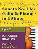  Brahms, Johannes - Sonata No. 1 in e minor Op. 38 for Cello and Piano - by Rose - International