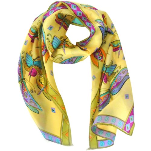 allydrew Vibrant 100% Silk Long Scarf 51