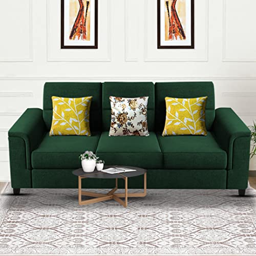 Image of Casaliving Nancy 3 Seater Sofa Set for Living Room | Colour - Green