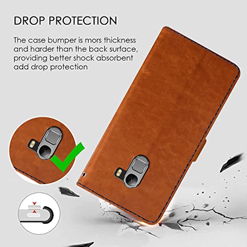 Image of Flip Cover Back Case for Lenovo K4 Note | Premium Leather Finish | Inbuilt Pockets & Stand | Flip Cover Back Case for Lenovo K4 Note (CamelBlue)