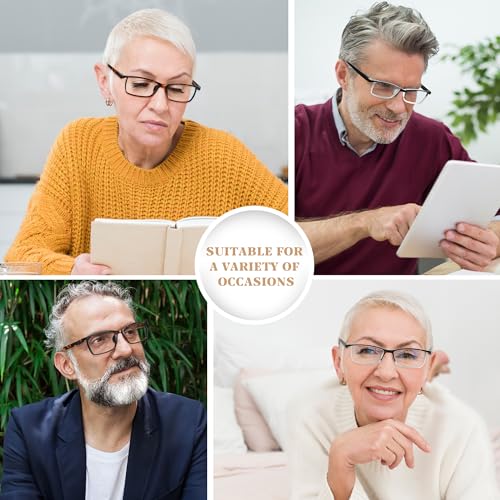 Image of Przene Reading Glasses for Men Women Blue Light Blocking Readers Spring Hinges Lightweight Style Pack