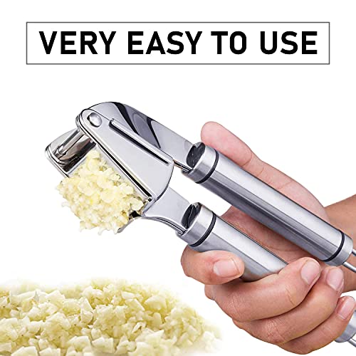 image for CINEYO Garlic Press, Stainless Steel Mincing & Crushing Tool for Nuts 