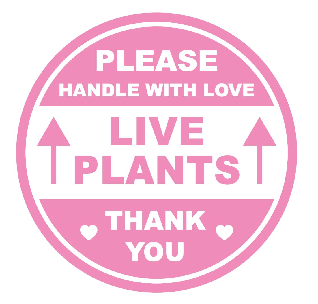 2 inch 300 PCS Live Plants Handle with Love Labels Shipping Mailing Cartons Envelops Adhesive Labels