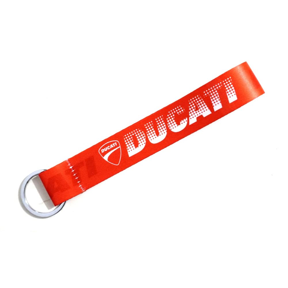 FastBend Duc Halftone Motorcycle Bike Car Tag (6 X 1 Inch) Cloth Multicolor Keychain