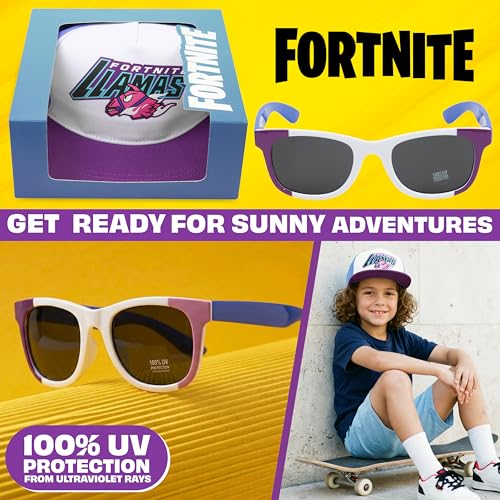 Image of Spongebob | Minecraft | Fortnite | Super Mario | Kids Baseball Cap & Sunglasses with UV Protection, Gifts for Boys
