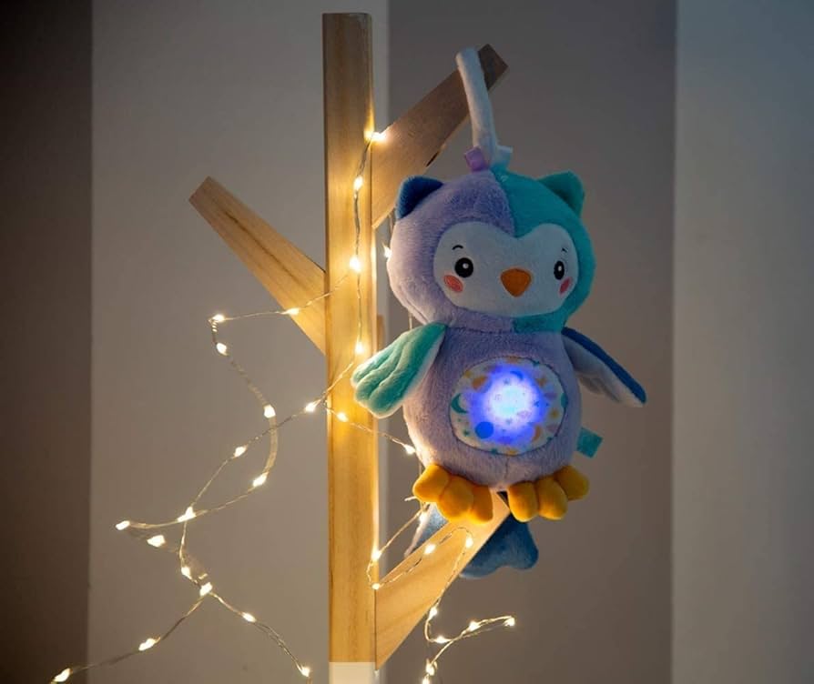 Clementoni 17268 Night Owl Light up Plush, Multi-Colour