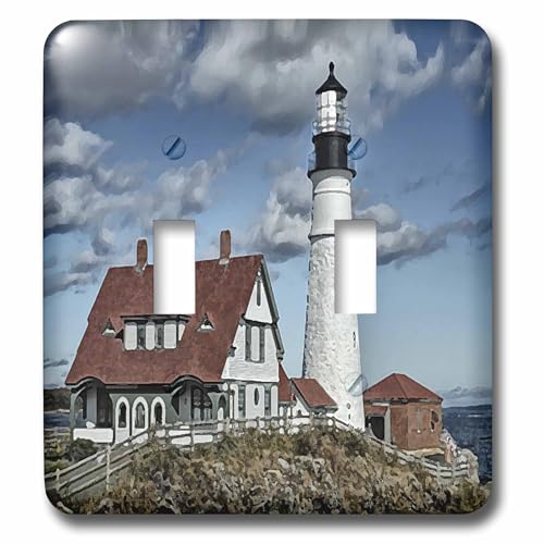Interrupteur double bascule Portland Light House 3dRose lsp_5712_2