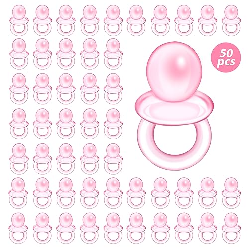 Lot de 50 mini tétines en plastique pour fête prénatale, jeu de fête prénatale, décoration de fête prénatale, mini tétines en acrylique pour baptême,...