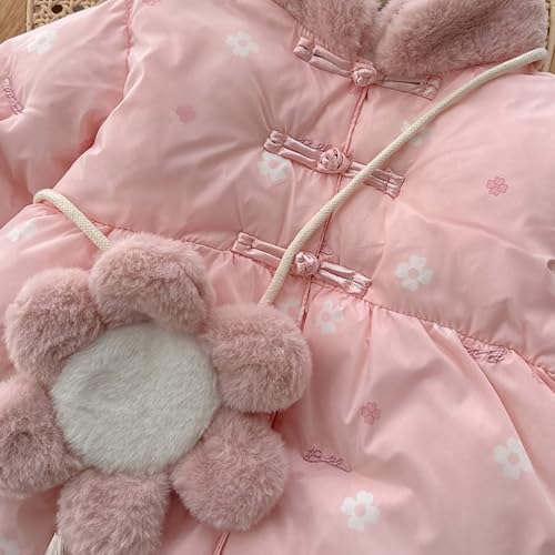 Halilo Girls Winter Coats Fleece Warm Winter Toddler Clothes For Christmas Chinese New Year (US, Age, 6 Months, 9 Months, Pink)3