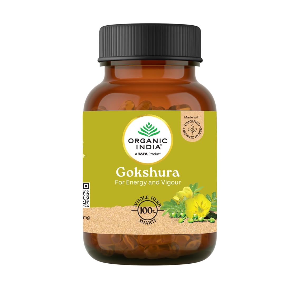 A TATA Product - Organic India Pure Gokshura 60 Capsules,(400mg), Enhance Endurance, Promotes Vitality, Support Men's Wellness & Boost Stamina, GMP & NPOP Certified-picture-18