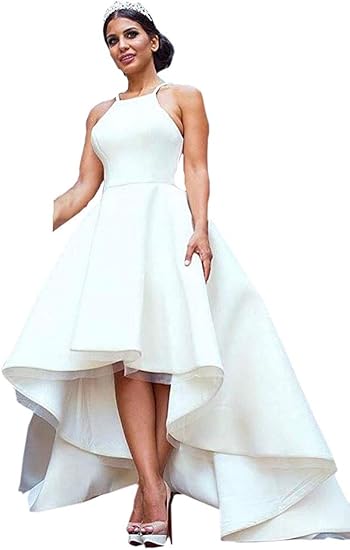 a line high low wedding dresses