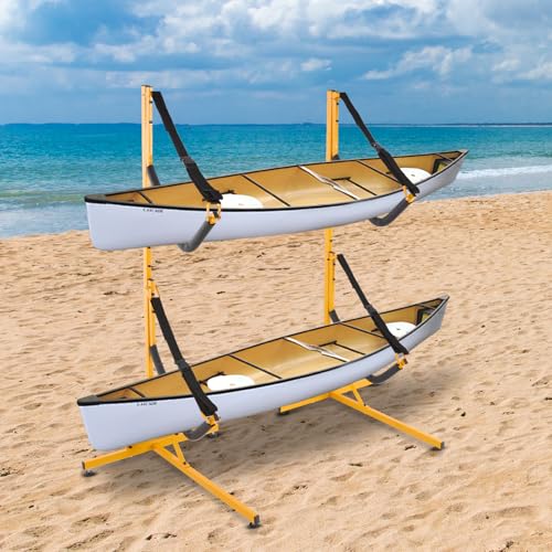 Eleeferri 2Pack Kayak Storage Rack, 2-Boat Free Standing Storage Rack for Kayak, Canoe, 56