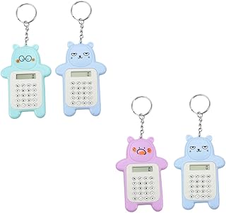 Ciieeo 4Pcs Calculadora Aritmética Calculadora De Bolso Mini Calculadora De Mesa Mini Bolsa Chaveiro Calculadora Portátil Mini Calculadora Pingente De Plástico Roxo Calculadora De Bolso
