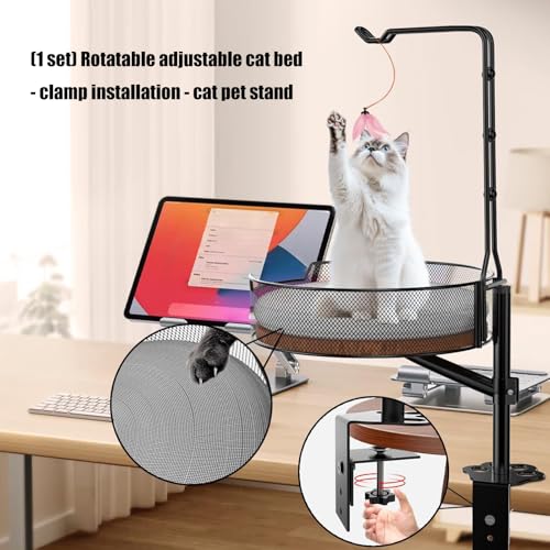 Hamac pour chat réglable et lavable - lit de couchage respirant pour chaton - 4