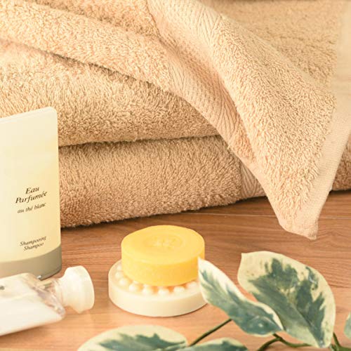 Crystaltowels Premium Bath Towels – 4 Pack - 27" X 54"- 600 Gsm - 100% Virgin Ringspun Cotton - Soft & Absorbent For Home Hotel Spa Or Gym (Light Brown) #TOP2