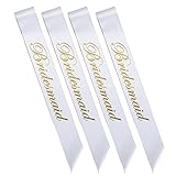 Paiji Bridesmaid Sashes Bachelor Party Favors Bridal Shower Decorations Hen Party supplies (4 Pcs)