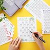 Jetec 20 Sheets Money Saving Challenge Binder Trackers with 6 Perforated Holes for 6 Ring A5 Binders 100 Envelopes Tracker Cards Money Savings Challenge Budget Planner to Save Cash(Rainbow Style)