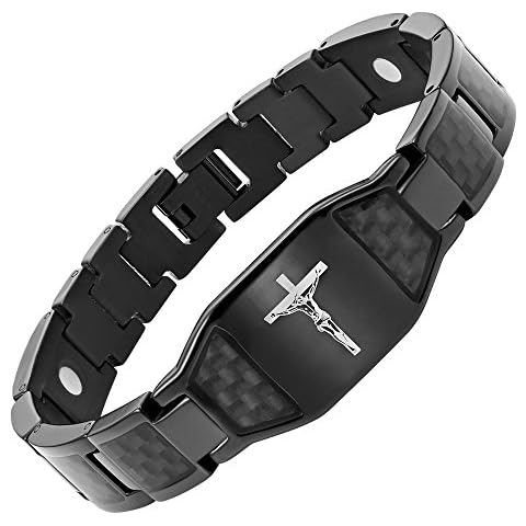 Willis Judd Men's Titanium Bracelet with Cross Cover