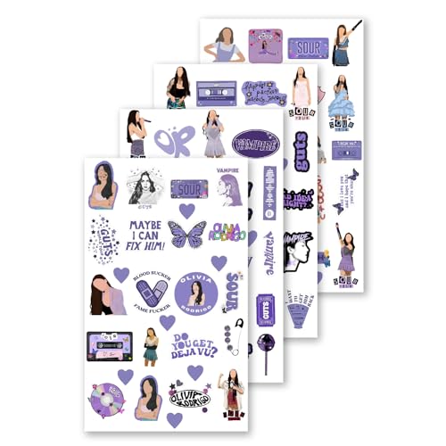 Image of 80 Pcs Olivia Rodrigo Stickers for Journal Laptop Mobile DIY Decor Scrapbooking Sticker