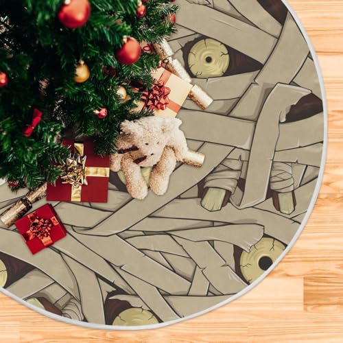 Jupe de sapin ronde lavable pour masquer pied de sapin - 6