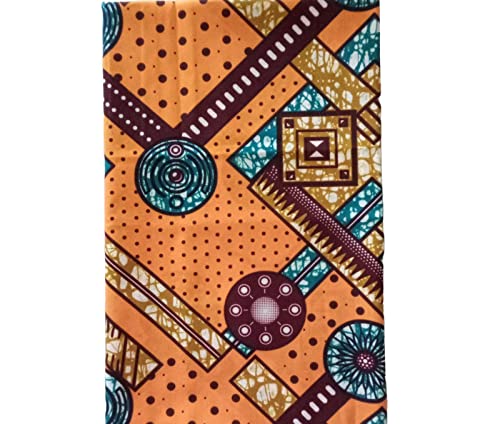 MAYNOWAX Coupon Pagne Tissu Wax Africain 100% coton 2 yards soit 180cm x120cm