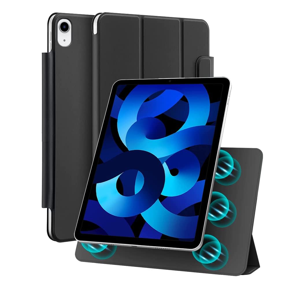 Amazon Basics Magnetic Case for Apple iPad Air 11 Inch M2 2024, Air 6th /5th Gen 2022 /4th Gen 2020 | Slim Trifold Stand, Supports Pencil & Pencil Pro, Flip Cover (Black)-image-29