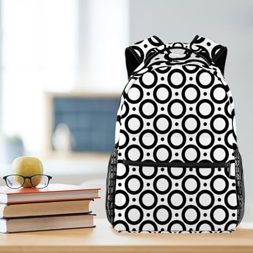 Sac à dos d'école imprimé géométrique mixte ados 29.4cm