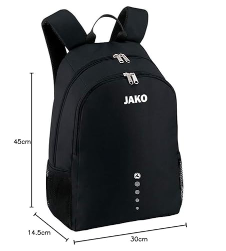 JAKO Unisex Rucksack Classico, Schwarz, EMPTY/NO SIZE