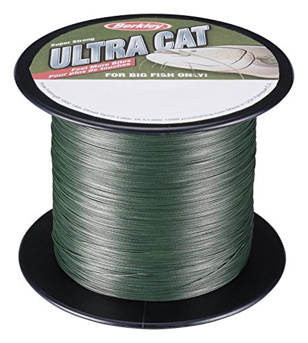 Berkley Ultra Cat, Fil de Pêche, Tresse 8 Brins Verte Haute Qualité, Haute Résistance, pour la Pêche du Silure