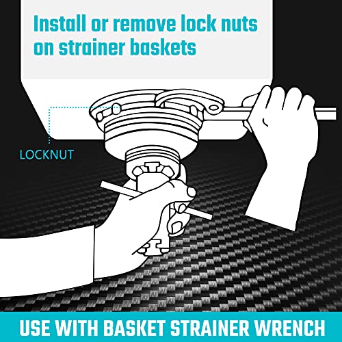 DURATECH Sink Strainer Lock Nut Wrench, Adjustable up to 4-3⁄4" Capacity Upgrade Jaw, for Install or Remove Strainer Basket Lock Nuts by DURATECH - Image 2